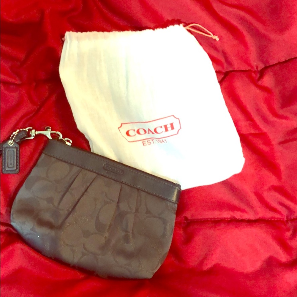 Coach wristlet with dust bag